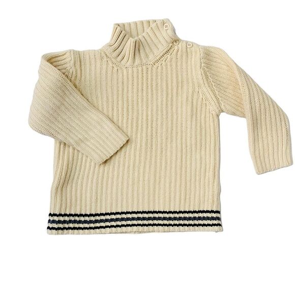 The Children’s Place Cotton Striped Fisherman Sweater Sz 4T - Picture 1 of 10